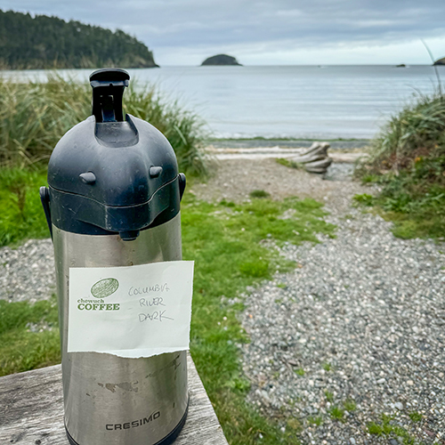 Chewuch Coffee served along Bowman Bay near Deception Pass.